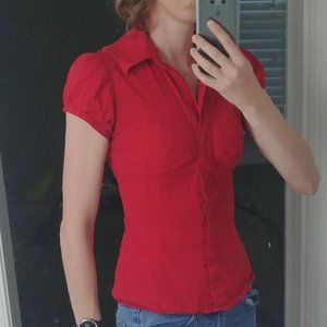 Moda International Button Up Shirt - Red